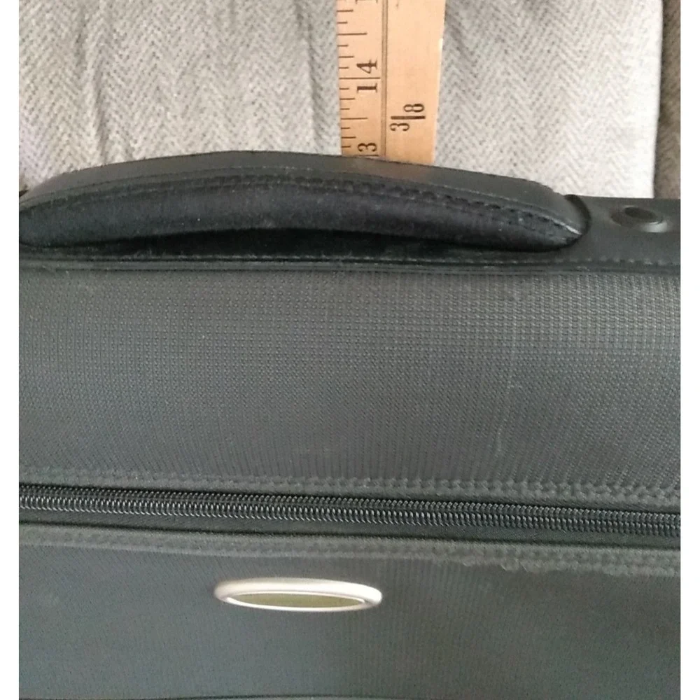 Eddie Bauer Messenger Laptop Bag Travel Carry-on Luggage Gray Briefcase READ